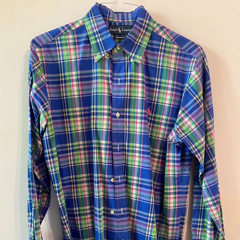 Ralph Lauren Mens Shirt Plaid Medium
